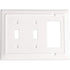 Architectural Combo Toggle / Rocker Light Switch Wall Plate - White